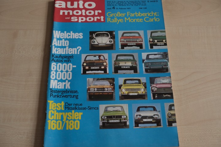 Deckblatt Auto Motor und Sport (04/1971)